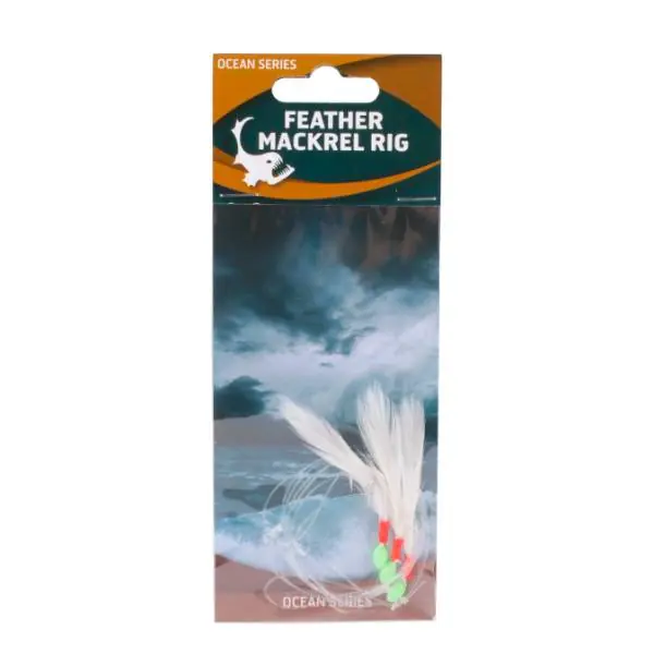 Finale Uitverkoop Eurocatch Fishing Feather Mackrel Rig 3 Haaks | White | Onderlijn