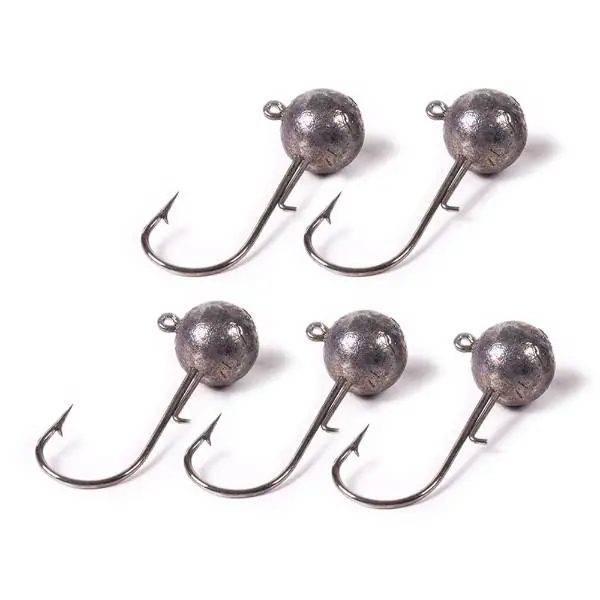 DLT Round Jighead Hook | Loodkop | Haakmaat 1 | 7g | 10 stuks Express Levering