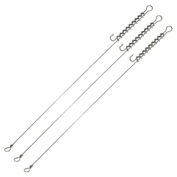 Populair DLT Steel Traces | 1mm | 30cm | 3 Stuks | Spinstang
