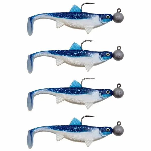 Senshu Real Fin Shad 8 Ready2Catch | Flaky Blue | 8cm | 11g | 4 Stuks Must-Have