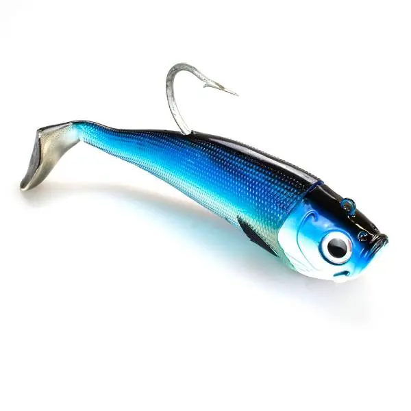 Beste Prijs Team Deep Sea Saltwater Jig Shad | 24cm | 400g | 1 Kopf + 2 Shads Seelachs Spezial