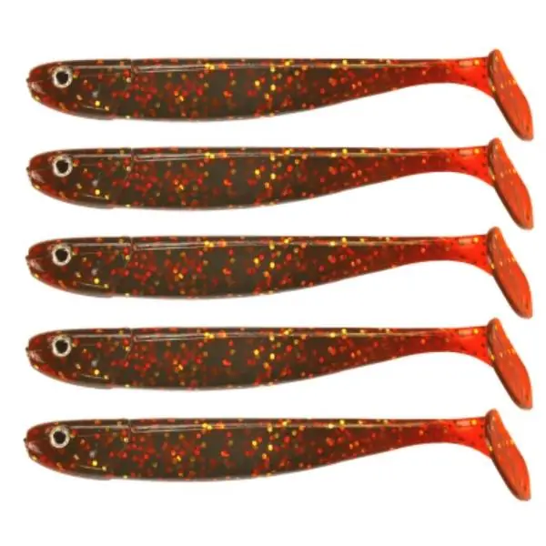 Eurocatch Fishing Jig n Swim Shad | UV Motoroil Glitter | 12cm | 5 Stuks Must-Have