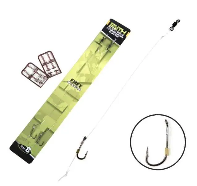 Dagaanbieding Faith Fluorocarbon Stiff Rig | Onderlijn | Maat 4