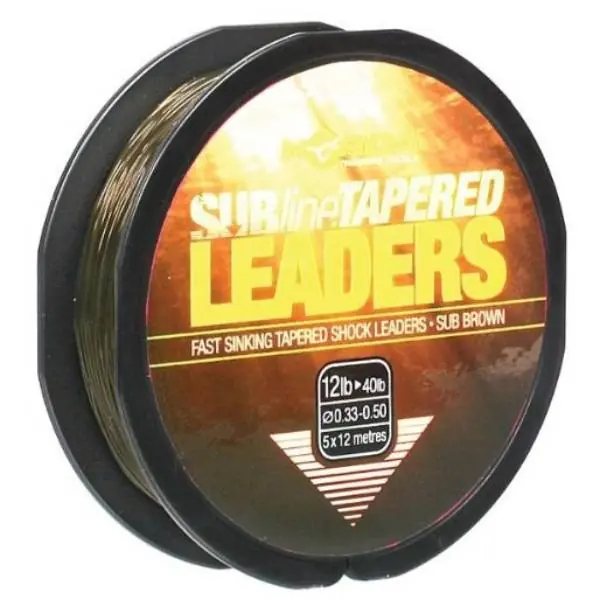 Finale Uitverkoop Korda Subline Tapered Leader | 0.33-0.50mm | Brown