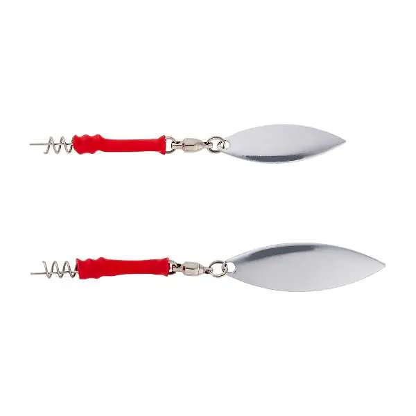 Savage Gear Screwin Spin Teaser S | Silver Red | 3 Stuks Speciale Aanbieding