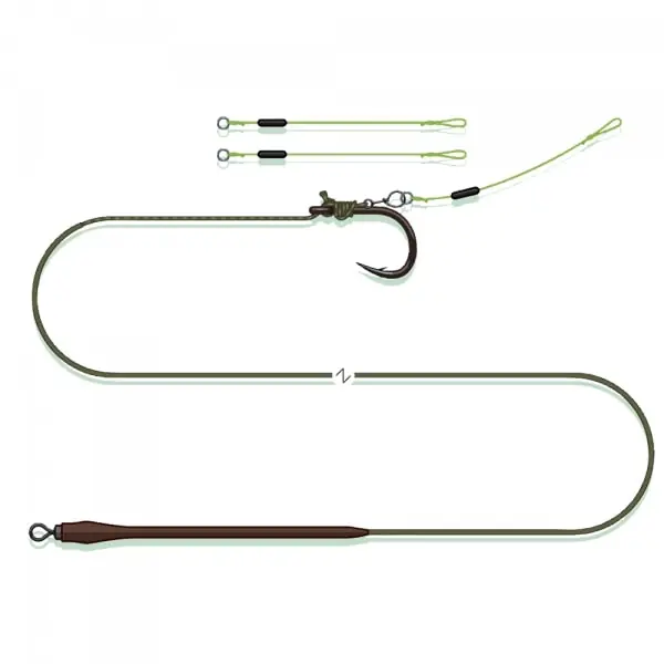 Madcat Quick Change Pellet Rig 55cm 0.75mm/1.20mm #1/0 Sinking Gereduceerde Prijs