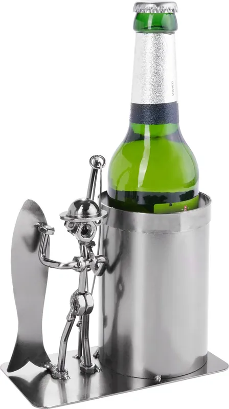 Gereduceerde Prijs BRUBAKER | Fleshouder | Man Visser met Vis | Cadeau Tip !