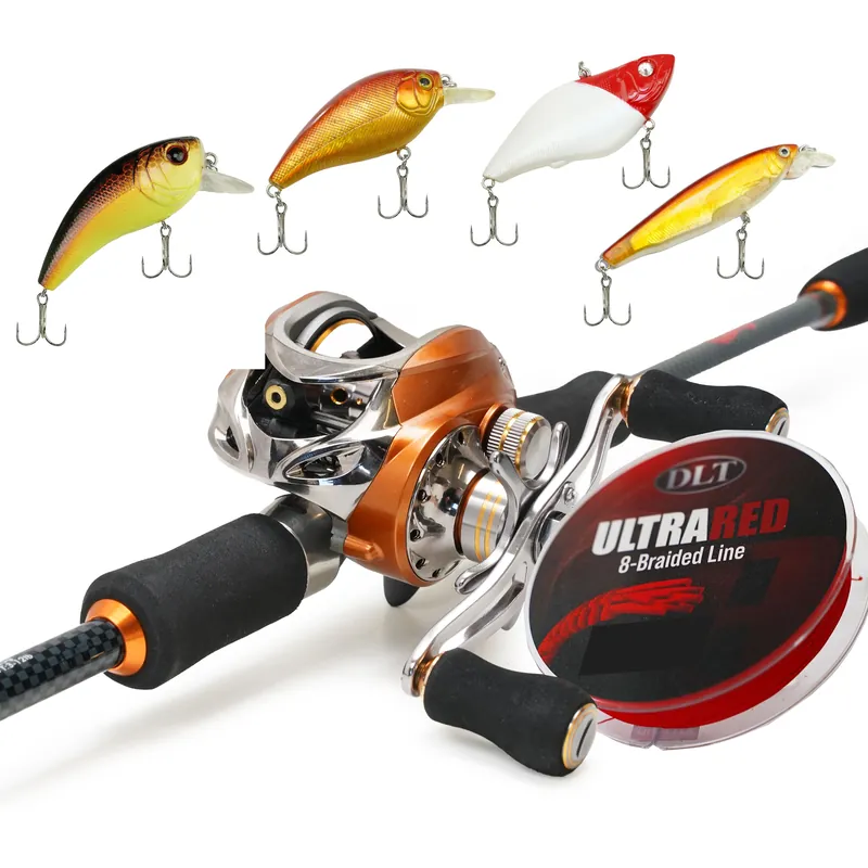 Bestseller Eurocatch Baitcaster set 1.80m - incl. 200m Gevlochten lijn - Molen + Hengel + Lijn