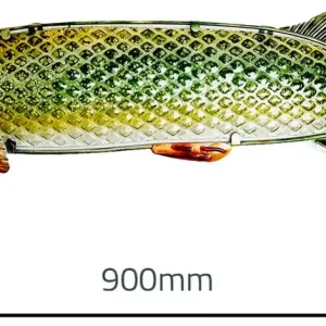Eurocatch Snoek Muurdecoratie - 90cm - 3-D Metaal en Glas Merkproduct