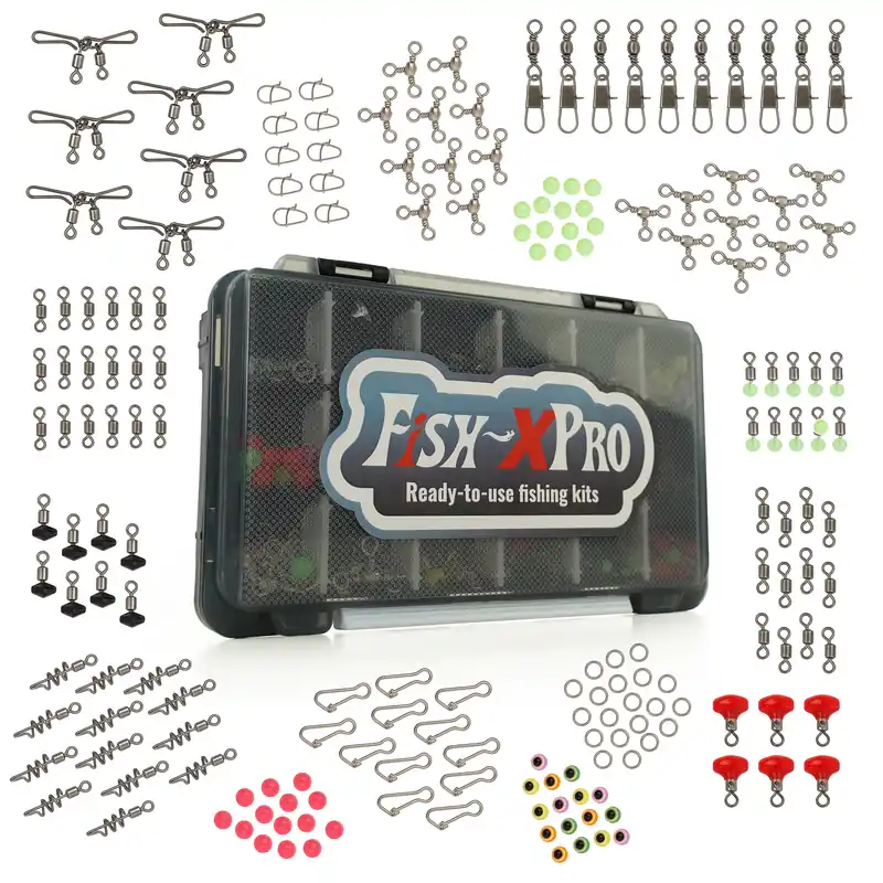 Fish-Xpro Fishing Terminal Tackleset 236-Delig - Hengelsport Accessoires Set - Wartels - VisHaakjes - loodjes - Dobbers - Incl Tackle Box Must-Have