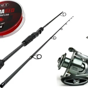 DLT Vivid Spinhengel Set MH Allround - 2.70m - 14-50gr - Hengelset - Hengel met Molen en Gevlochten Vislijn Nieuw
