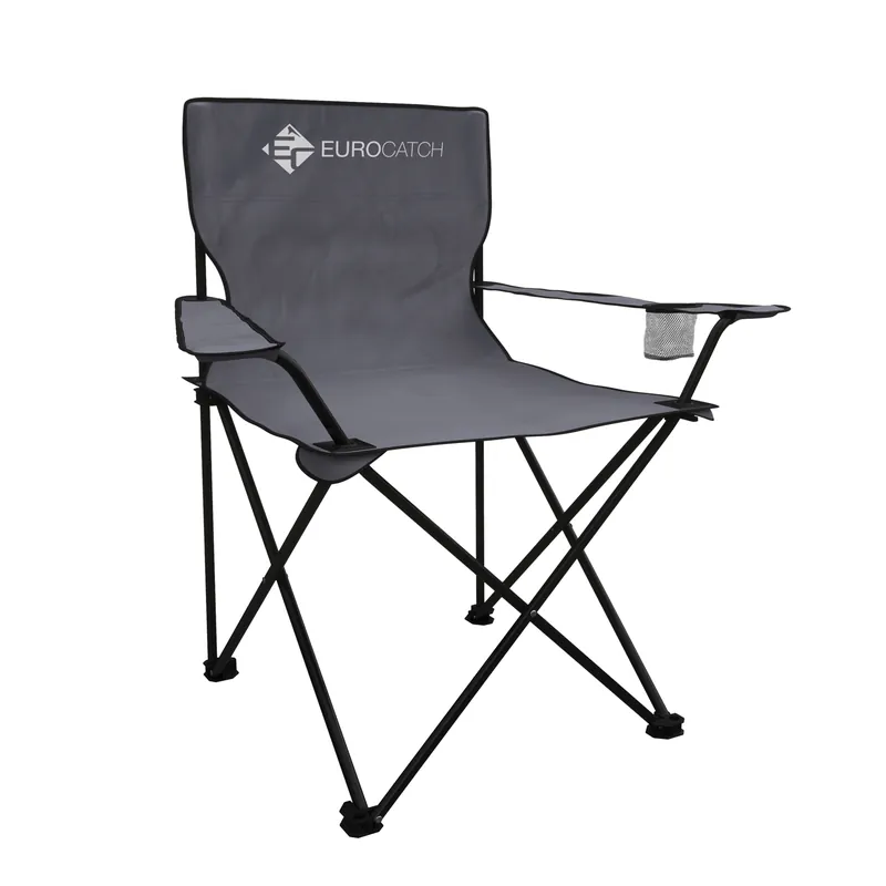 Koop Online Eurocatch Opvouwbare Campingstoel -Grijs 600x300Dn incl. Tas - Bierstoel - Festivalstoel - Visstoel