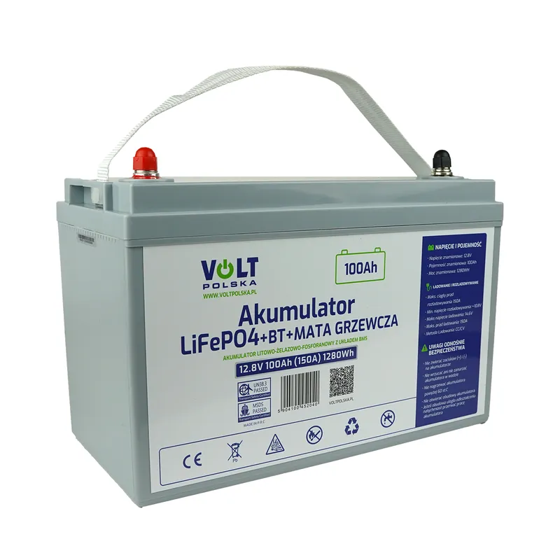 LiFePO4 Smart Accu - 12,8Volt 100AH - 150Amp BMS - 1280WH -Met blueTooth & verwarming Exclusieve Aanbieding
