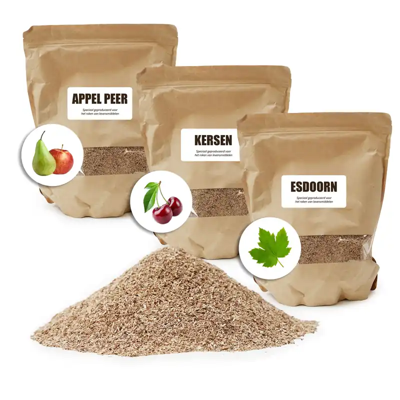 Speciale Aanbieding Eurocatch Rookmot Assortiment - 3x 4L - Appel - Kers - Beuken - Rookhout