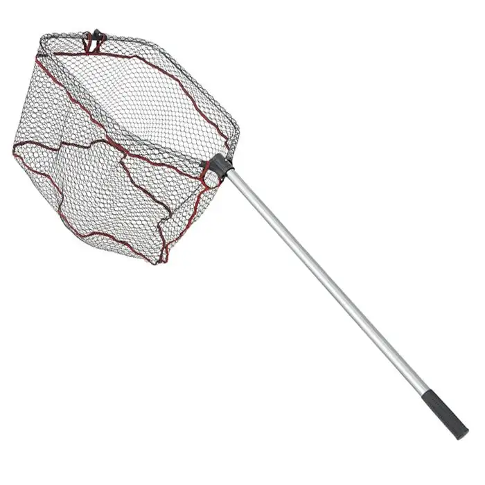 Populair ABU Folding LandingsNet XL - Rubber Gecoat Schepnet - 70x85x40cm - Steellengte 120cm - Heavy Duty - Snoek en Zeebaars Net