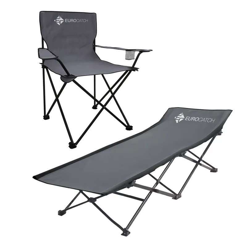 Exclusieve Aanbieding Eurocatch Campingstoel & Opvouwbaar Veldbed - Festival set - Campingset