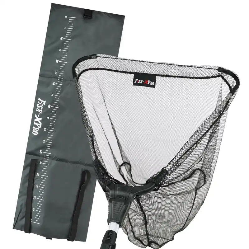 Fishxpro Allround Schepnet set - Telescopisch Schepnet 50x50cm - onthaakmat 100x30cm Lage Prijs