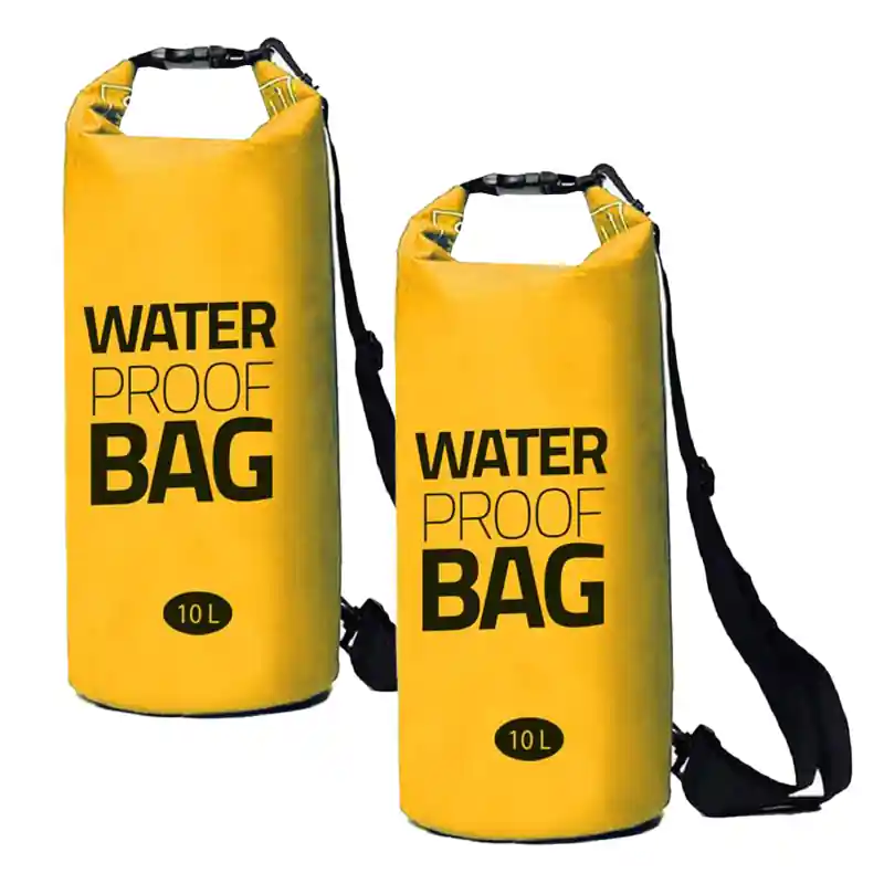 Gereduceerde Prijs Eurocatch | Waterdichte Dry Bag | Duffel Bag | Waterdichte Tas | Geel | 10 liter