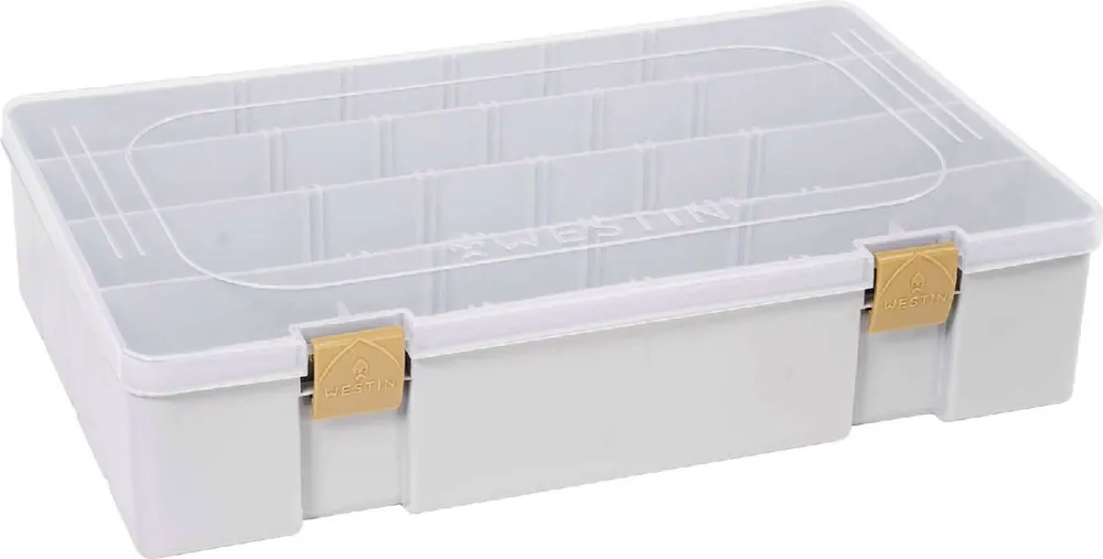 Aanbieding Westin W3 Tackle Box - Large - Grey/Clear - 36x22.5x8cm