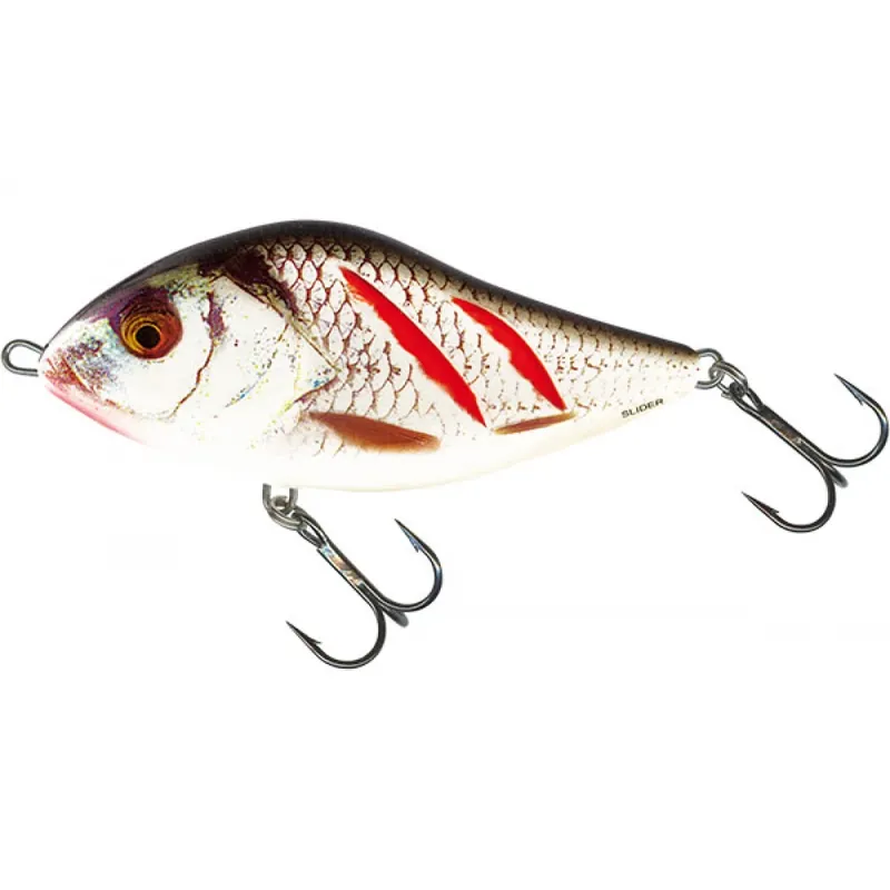 Gereduceerde Prijs Salmo Slider - Sinking - 10cm - Wounded Real Grey Shiner