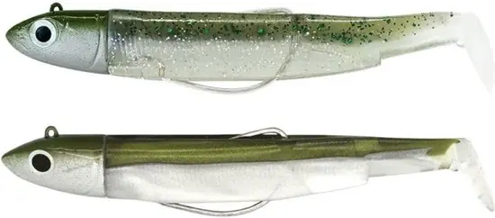 Betaalbaar Fiiish Black Minnow - Double Combo Offshore - 25g - Khaki - Ghost Minnow - 12cm