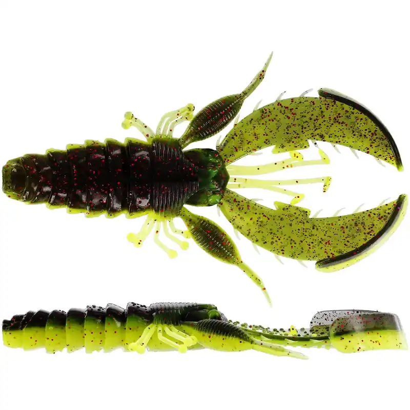 Beperkte Voorraad Westin CreCraw - Creaturebait - 8.5cm - 7g - Black/charteuse - 5pcs