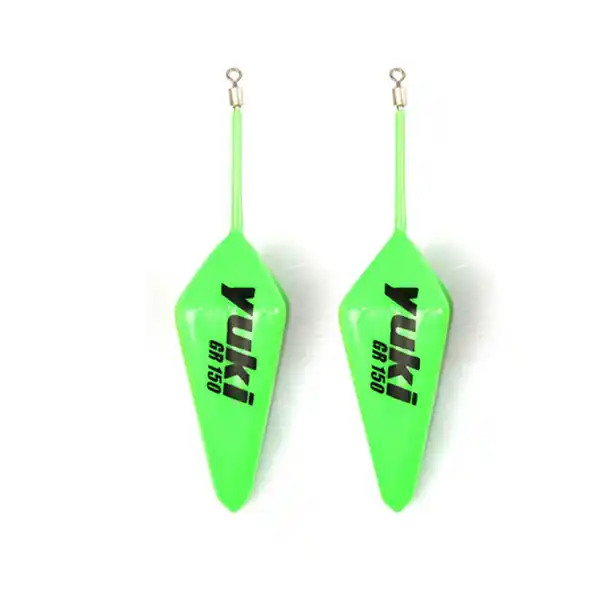 Direct Verzonden Yuki Piramide Lood - 2 stuks - Green Glow - 2x 130g