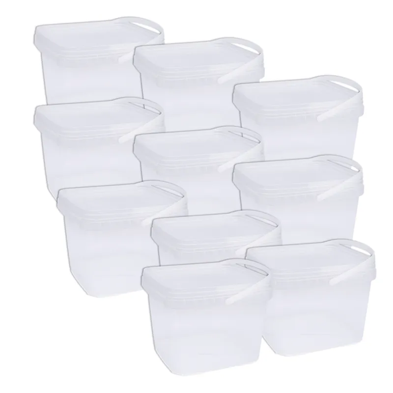Nu Kopen Eurocatch Emmer - Transparant met Deksel - Hersluitbaar - 10x - 2,5L