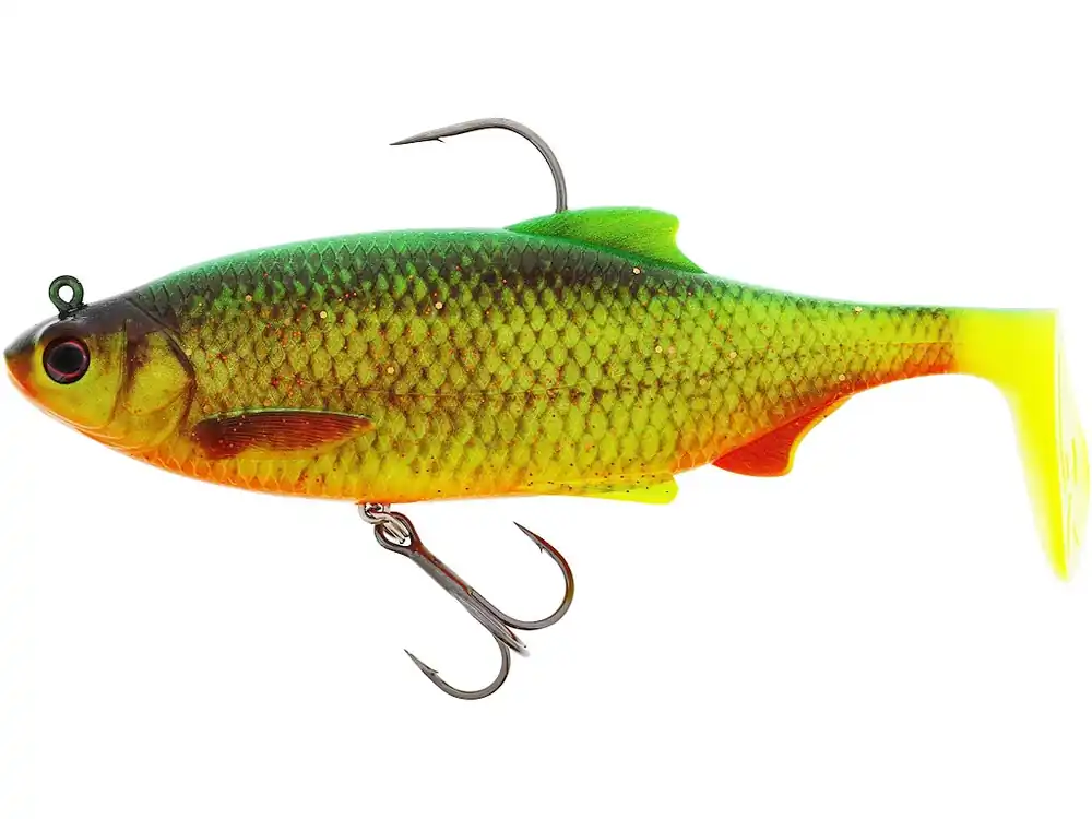 Westin - Ricky The Roach Shadtail R2F - 14Cm 57g - Firetiger Rudd - 1Pc - Sinking Veilige Betaling