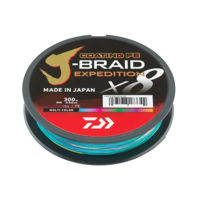 Daiwa J-Braid Expedition X8E - multi c. - 300m - 0.22mm Favoriet