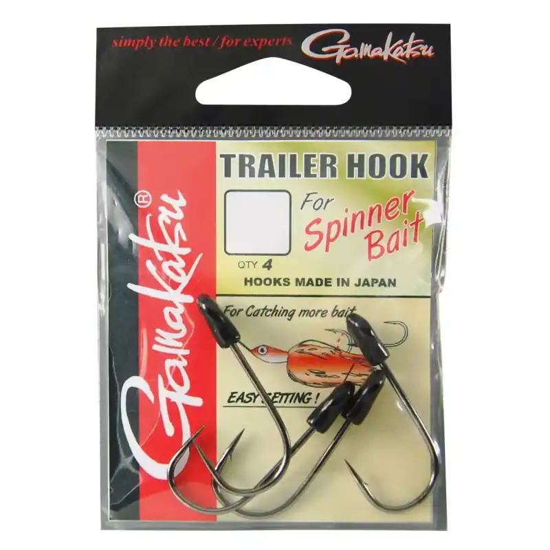 Snelle Levering Gamakatsu Trailer Hooks Black - Size 1/0