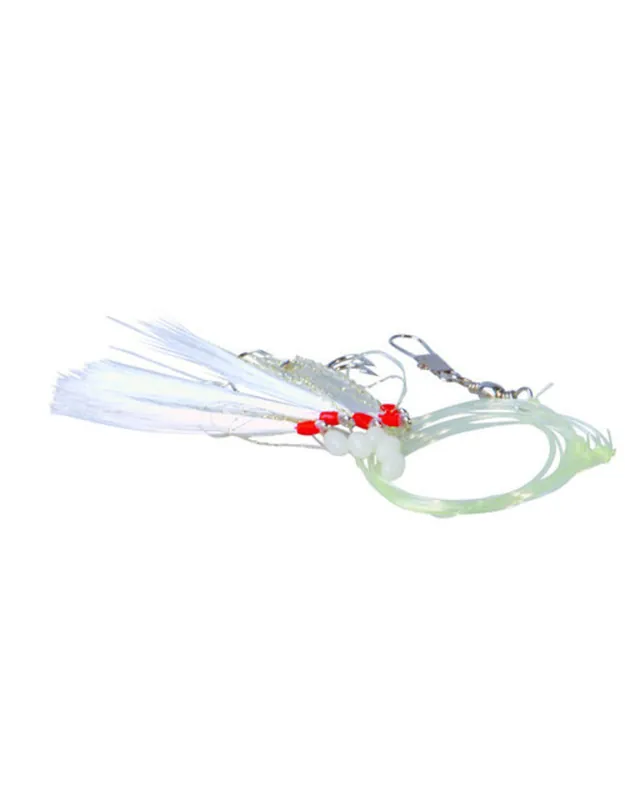 Favoriet ALBATROS HENGELSPORT Makreel onderlijn 5 haken White Glitter White Glitter -10 stuks