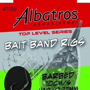 Speciale Aanbieding ALBATROS HENGELSPORT Toplevel Baitband Rig Small 10cm (8stuks) Haak 12/0.20mm