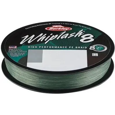 BERKLEY Whiplash 8 Mos Green - Gevlochten Lijn (300m) 0.10mm - 14.8kg/32.6lb Betrouwbaar