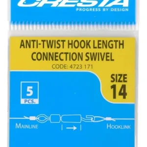 CRESTA Anti-Twist Hook Length Connection Swivel (5stuks) Direct Verzonden