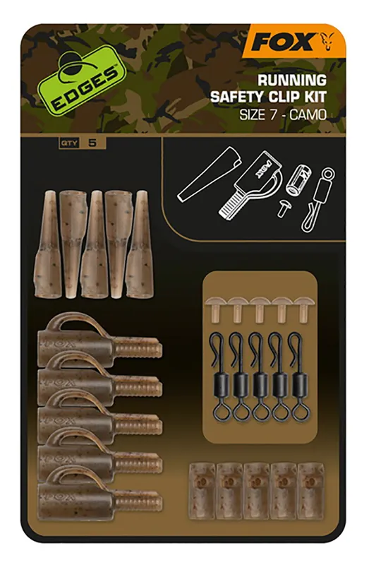 Seizoensaanbieding FOX Edges Camo Running Safety Clip Kit (5stuks)