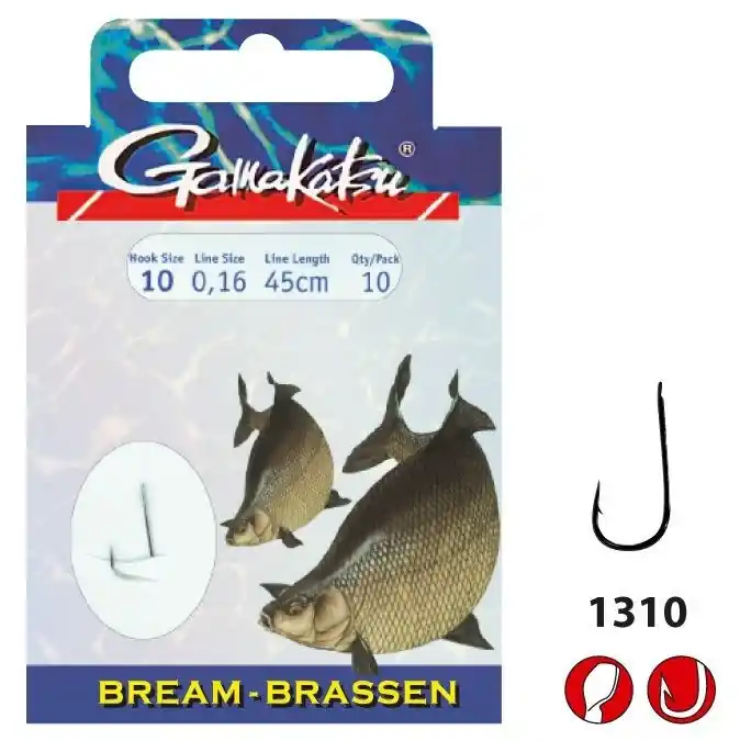 Meest Verkocht GAMAKATSU Booklet Bream 1310N 45cm (10stuks) 12-0.14MM