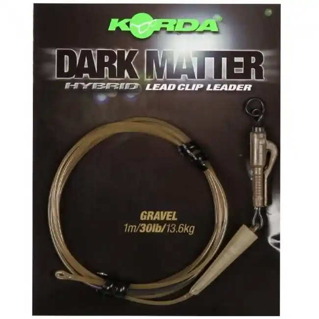 KORDA Dark Matter Leader Hybrid Clip 40Lb Weedy Green Koop Online