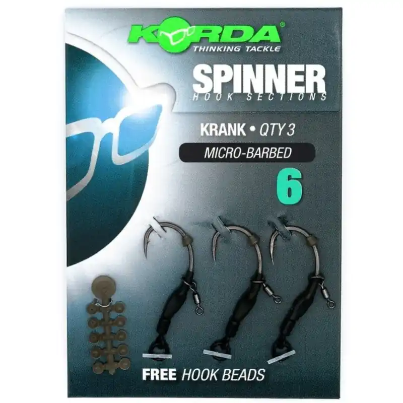 KORDA Spinner Hook Sections Krank (3stuks) 4 Superprijs
