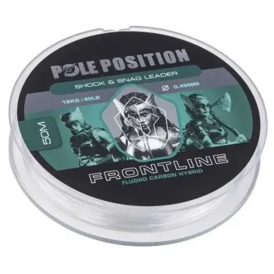 Hete Deal POLE POSITION Frontline Fluoro Carbon Hybrid - Karper Voorslag (50m) 0.49mm - 18kg/40lb