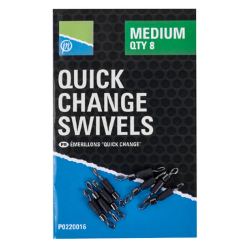 Populair PRESTON Diamond Eye Match Swivels (8stuks) Size 10