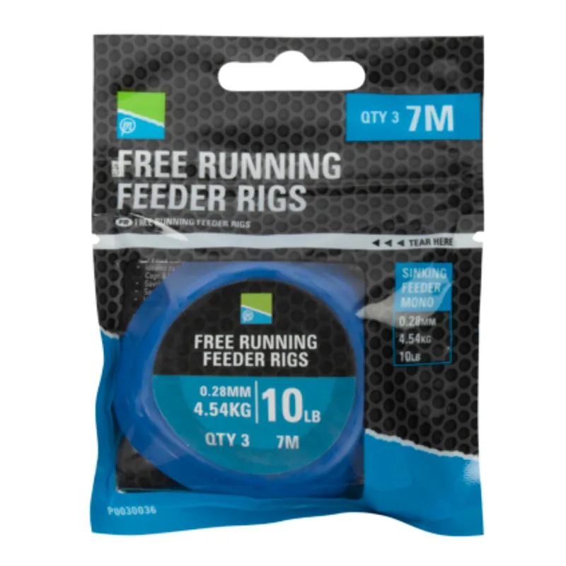 PRESTON Free Running Feeder Rigs (3stuks) Voordeelprijs
