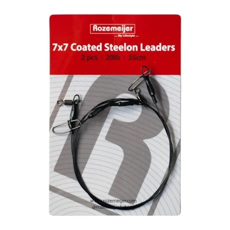ROZEMEIJER 7x7 Gecoate Stalen Snoek Onderlijn (35cm) (2stuks) 20lb Goedkoop