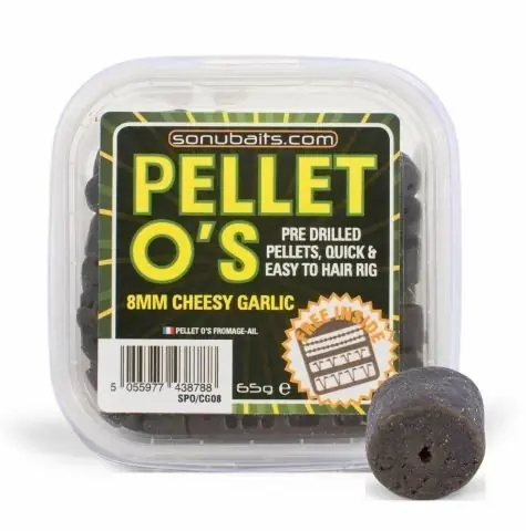 SONU BAITS Pellets O'S Cheesy Garlic 8mm (65gr) Direct Verzonden