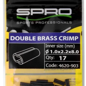 Korting SPRO Matte Black W-Brass Crimp (17stuks) 0.7mm