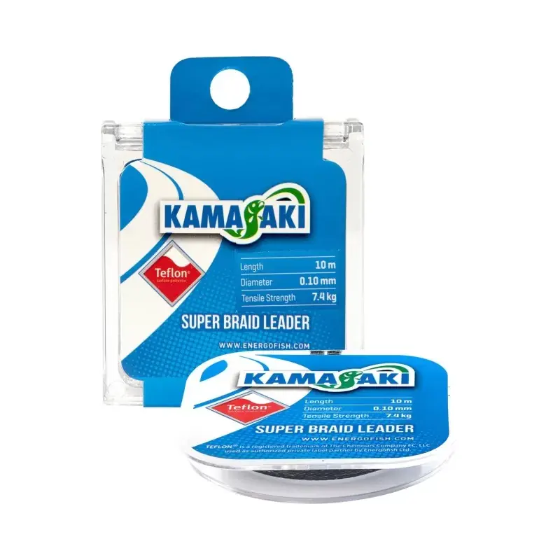 Actieprijs Kamasaki super braid leader 10 meter | kleur grijs | 0.10 mm