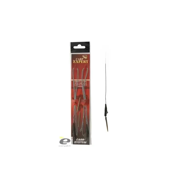 Laatste Versie Carp Expert SAFETY CLIP RIG/SINK CORE & QUICK CHANGE SWIVEL