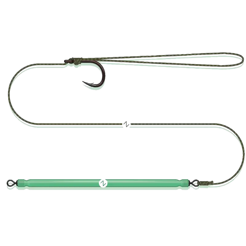 Snelle Levering MadCat Bungee Pellet Rig | 55 CM | 0.80 MM | Haakmaat 1/0
