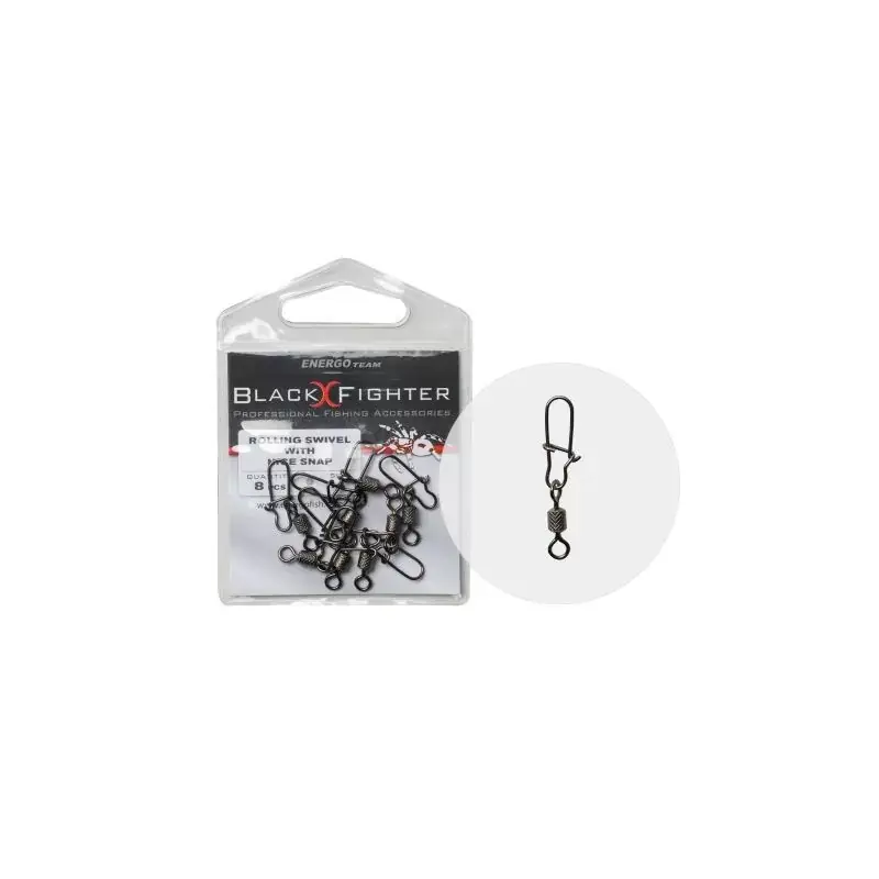 Laatste Kans Black Fighter Rolling Swivel With Nice Snap | Maat 4