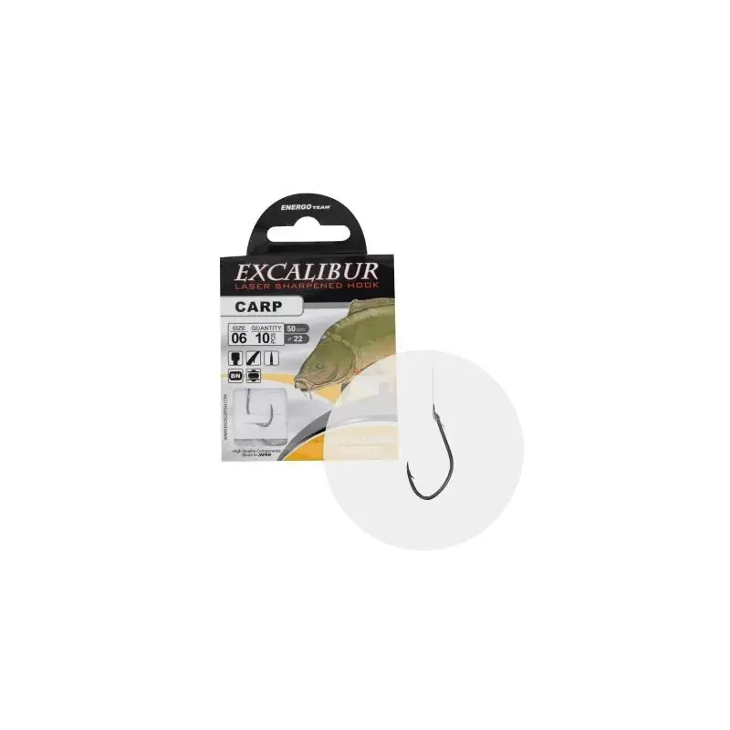 Snelled Hook Carp Sweetcorn Feeder | 50cm | Haakmaat # 4 Bestseller